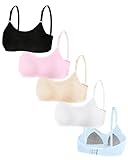 Nubofy Girls Training Bra Teen Bras Everyday Big Kids Padded Bra 8-10 10-12 12-14 14-16 Years Old
