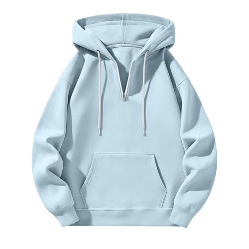 Winter Hoodie for Men Quarter Zip Long Sleeve Fleece Sweatshirt with Pocket - image 6