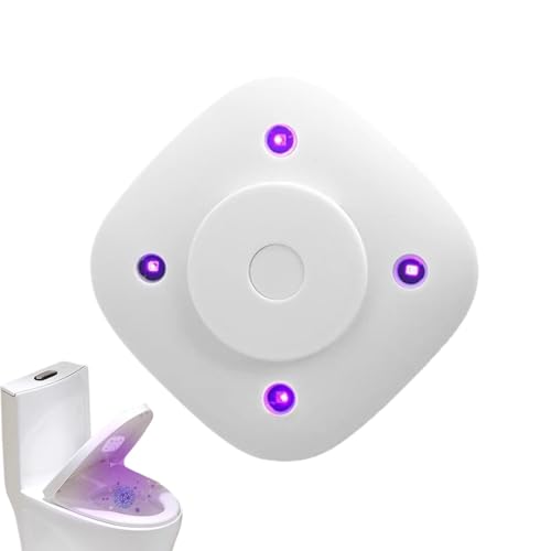 Veilleuse de salle de bain – Balise de détection mains libres, éclat nettoyant germicide, éclaircisseur autonome silencieux, luminaire de toilettes...