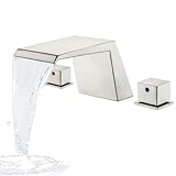 LIWEIKE Roman Tub Faucet, Brushed Nickel Deck Mount Bathtub ...