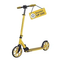 HUDORA Scooter Up 200 - Geräuscharmer Aluminium-Roller für bis zu 100kg - Höhenverstellbarer & zusammenklappbarer Tretroller - Ruckelfreier Kick-Scooter für Kinder/Jugendliche & Erwachsene