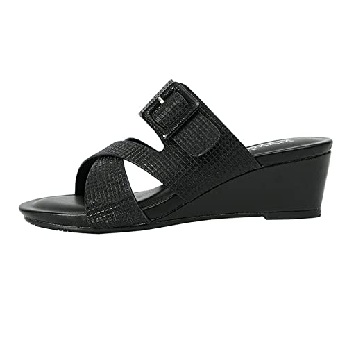 Sandals Slope Heeled Slippers for Summer wear. Thick Soled Women's Sandals Sandal(B,42)