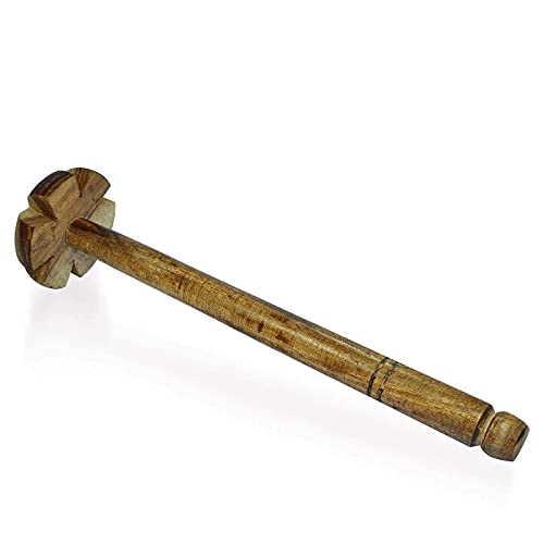 Image of Antlantic Wood Store Wooden Beater, Power Free Hand Blender | Milk Lassi Maker /Egg Beater /Mixer Rawai /coffee frother /lassi making Use For Kitchen