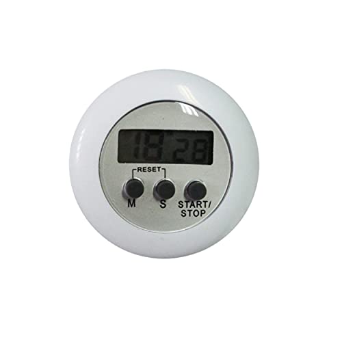 ENERGY01 - Temporizador digital de cocina magnético (magnético) con alarma sonora con pantalla LCD - Timer electrónico con temporizador sin mecánico (silencioso) útil para adultos o niños (blanco) Cover