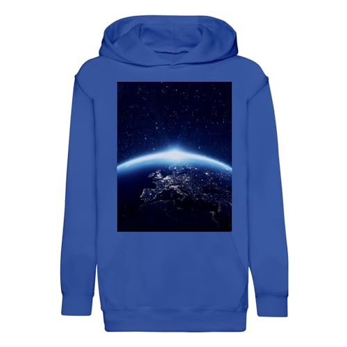Sweat Capuche Enfant Terre Vue de l'Espace Astronomie Soleil