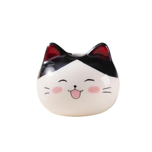 日本式手作り陶器の猫型箸置き ? 家庭用および高級寿司レストランに最適な装飾フィギュア(Style-C)
