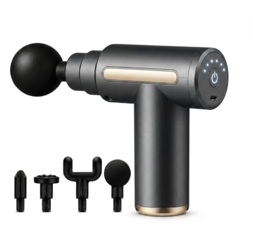 Image of SMAX Massage Gun for Pain Relief | Body Massager Machine for Back, Neck, Shoulder & Full Body | Deep Tissue Muscle Massager | Portable Cordless Electric Massage Gun with 4 Massage Heads | Type-C Rechargeable