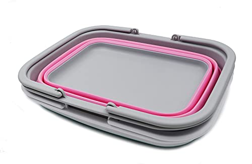 SAMMART 9.2L Collapsible Tub with Handle, Portable Outdoor Picnic Basket/Crater, Foldable Shopping Bag - Image 2