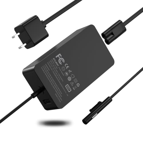65W Surface Pro Charger Compatible with Microsoft Surface 10 9 8 7+ 7 6 5 4 3 X Windows Surface 6 5 4 3 2 1 Studio Surface Go 3 2 1 Book 3 2 1 Support 44W 36W Laptop 10FT Power Cord