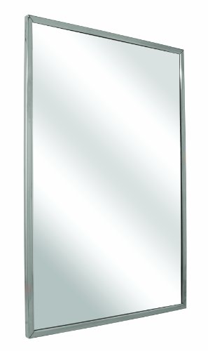 Bradley 780-018360 Float Glass Angle Frame Mirror with Welded Corners and Theft Resistant Mounting, 18" Width x 36" Height #1