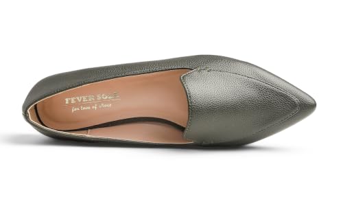 Image of FEVERSOLE Women's Loafer Flat Pointed Fashion Slip On Comfort Driving Office Shoes