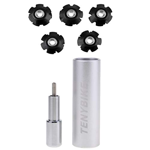 Tongina 5Pcs Headset Flanged Star Nut Star Washer & Fork Headset Star Nut