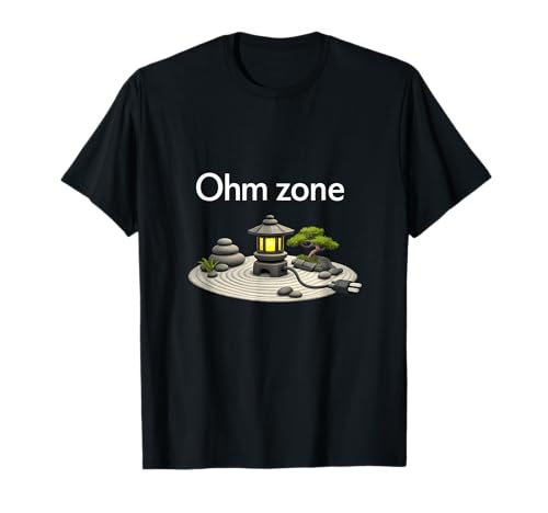 Ohm Zone Electrician Zen Garden Plugged Lantern T-Shirt