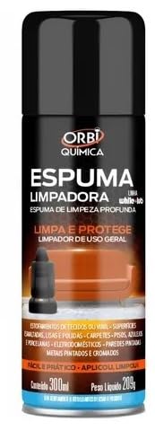 ESPUMA LIMPADORA Á SECO QUE FAZ MÁGICA EM ESTOFADOS, SOFÁS, TECIDOS, COURO, VINIL E CARPETES, LIMPA CALÇADOS Á SECO. ESMALTADOS, AZULEJOS, LOUÇAS SANITÁRIAS, PORCELANAS, PAREDES PINTADAS