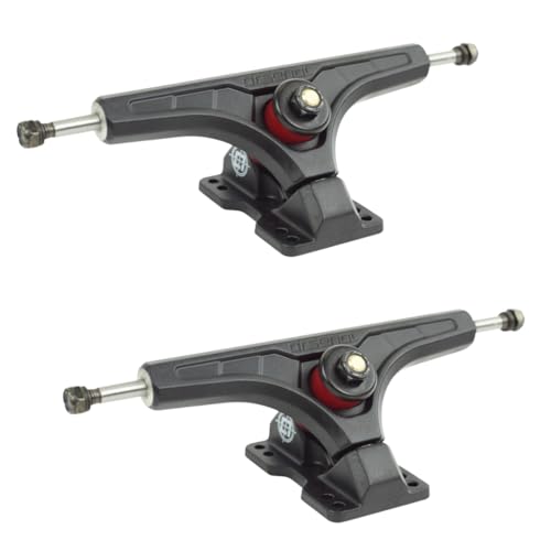 Arsenal Black Longboard Trucks 180MM, 44 Degree - Heavy-Duty Skateboard Trucks for Freeriding & Slides - Heat-Treated Cast Alloy Construction (2-Pack)