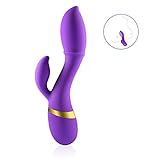 Utimi 10-mode Rabbit Vibrator G-spot Stimulator USB Rechargeable Vibrators with 2 Motors