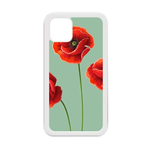 Coque iPhone 12 Pro Max fleurs rouges protection silicone rigide pour téléphone Apple