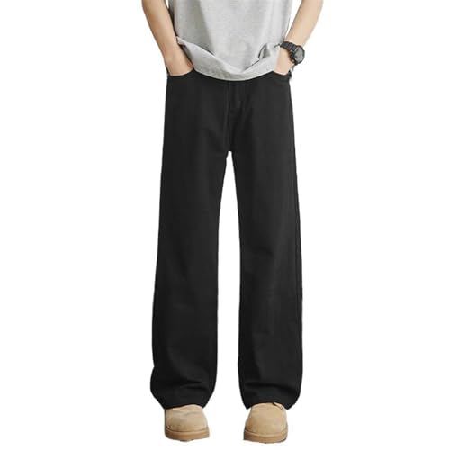 Men's Jeans Spring Autumn White Retro Straight Denim Long Pants for Men