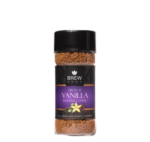 BREWSAGA French Vanilla Instant Coffee 100 Gram - Pack Of 2