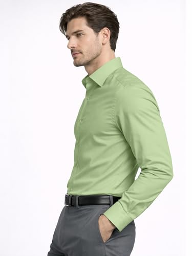Image of FILO HEVIS Men's Shirt Regular Fit Solid Self-Cord Cotton Blended, Soft Fabric Stylish Formal Wear Man Shirt, Spread Collar Full Sleeves,(Available in Plus Size)