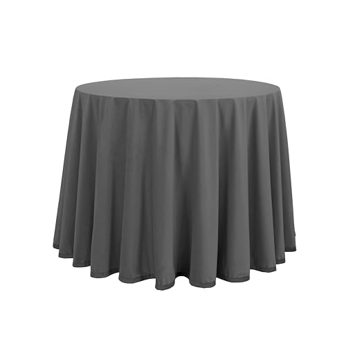 Donegal Collections Falda Mesa Camilla Redonda 100 cm Gris Antracita - Faldillas Mesa Camilla Invierno Altura Mesa 75 cm - Tejido Aterciopelado Ideal Otoño/Invierno, Fabricado 100% España