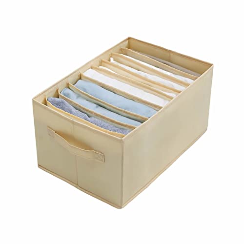 HSNAXingLife Aufbewahrungsbox für Kleidung,Aufbewahrungsbox aus Stoff,Schubladentyp,faltbar,wasserdicht,waschbar,9 Gitter (Beige) Cover