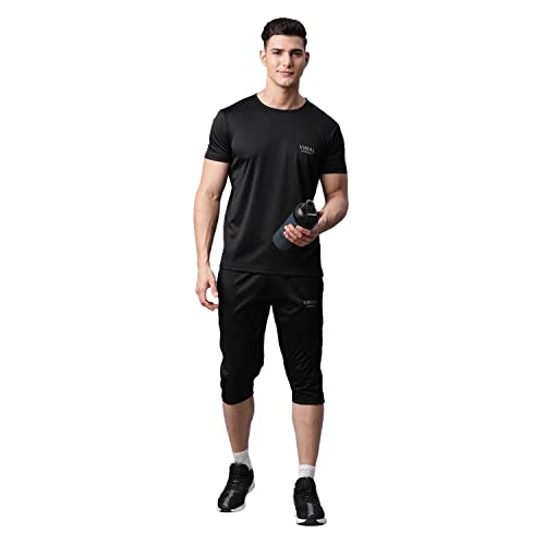 Image of Mack Jonney Dryfit Lycra Solid Capri for Men-Dryfit Lycra D13 01-P