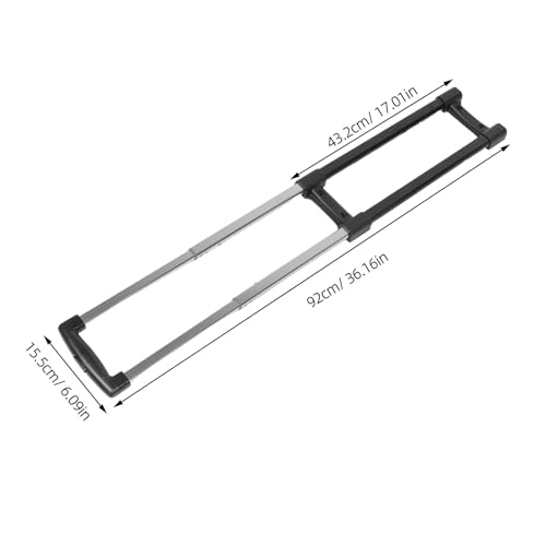 Poignée télescopique de rechange pour valise 17 pouces extensible en aluminium renforcé