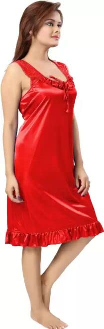 Image of Women's Satin Short Babydoll Nighty