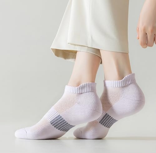 Image of 12-20 Pairs Athletic Ankle Socks for Women Breathable Low Cut Running Cushioned Moisture Wicking for Sport Traveling