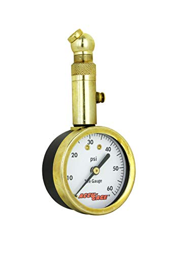 Accu-Gage by Milton Dial Tire Pressure Gauge with Swivel Angle Air Chuck - ANSI Certified for Motorcycle/Car/Truck Tires (0-60 PSI) - Image 3