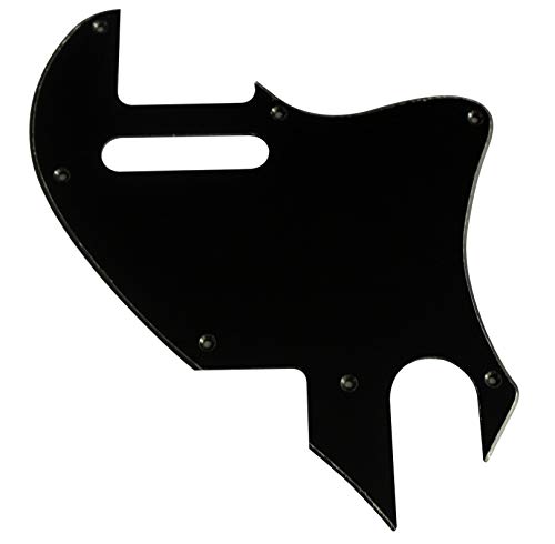 ギターピックガード Fits US Tele F Hole Hybrid Conversion Telecaster Style 1層構造 ギター保護 保護フィルム付き (1プライブラック)