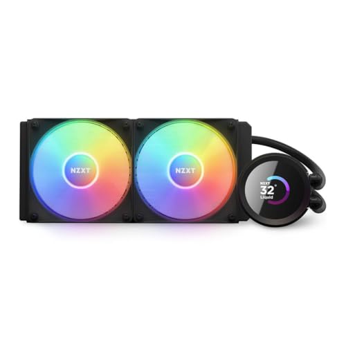 Image of NZXT Kraken 240 RGB - RL-KR240-B1-240mm AIO CPU Liquid Cooler - Customizable 1.54 inch Square LCD Display for Images, Performance Metrics and More - 2 x F120 RGB Core Fans - Black