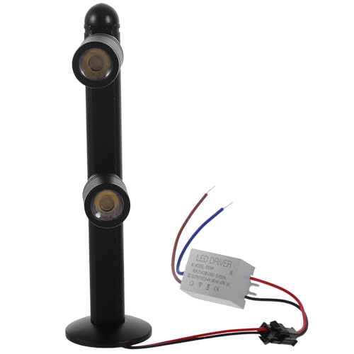 Foco LED mini de aluminio Mikikit negro para vitrinas y estantes