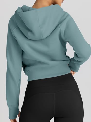 Image of Trendy Queen Womens Zip Up Hoodies Cropped Jackets Fall Clothes 2026