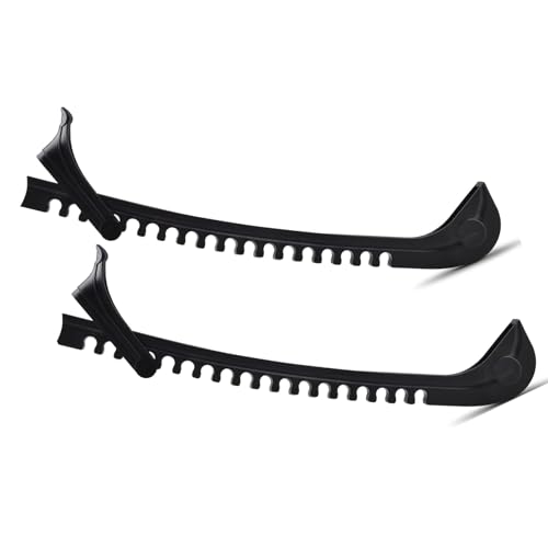 2 Pcs Walking Hockey Skate Guards Ice Skate Blade Covers Hockey Skates Blade Guards Ice Skate Guards Ice Skating Protector Hockey Equipment with Adjustable Buckle for Kids Adults Figure Skates