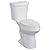 GarveeLife Two-Piece Toilet, 19" ADA Height Elongated Bowl Toilet for Bathrooms, Soft Close Seat Included, 1.28 GPF Siphonic Flush, White