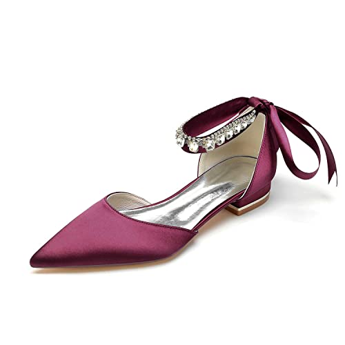 Women's Classic Pointed Toe Ballet Flats - Slip-On Knit Design, Comfortable Dress Shoes in Black & Nude