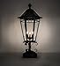 Meyda Tiffany 205328 Transitional Three Light Post Mount from Yorkshire Collection in Dark Roast Finish, 14.00 inches