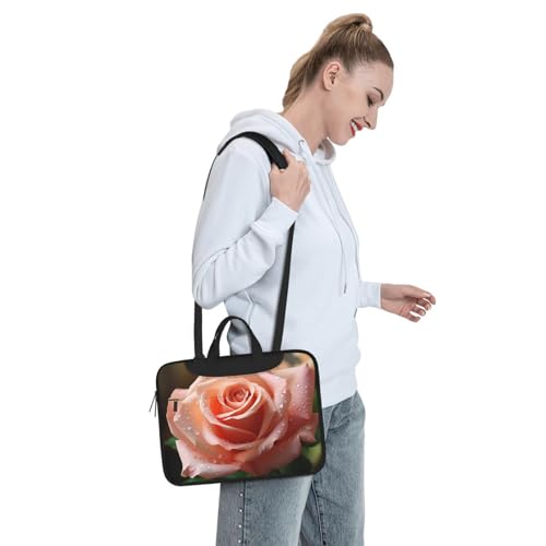 Maletín para laptop 14 pulgadas estilo rosa flor miniatura 3