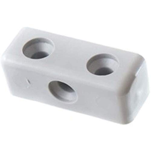Heavy Duty FurnitureCabinet KD Knockdown Fitting Fixing Connectors Modesty Block in 5 Clrs (8 Blocks, White)