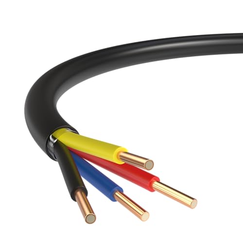 Cables Direct Online 22-Gauge Outdoor Alarm Wire, 500 Ft, Black 22 AWG, 4 Conductor, Copper Clad Aluminum, Solid Bulk Security Cable | CL2 Rated, Direct Burial, UV & Weather Resistant for Exterior