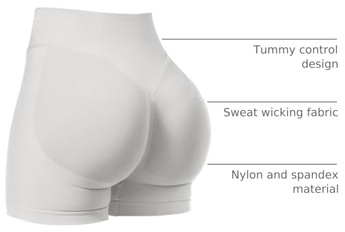 Image of VOYJOY Women Workout Impact Shorts 2.5 inch / 3.6 inch / 4.5 inch / 6 inch Scrunch Butt Booty | Tummy Control, High Waisted, Bike Short, Gentle Compression, for Women