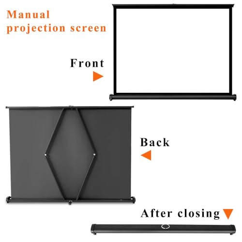 Pantalla de proyección manual retráctil 50'' 4:3 miniatura 5