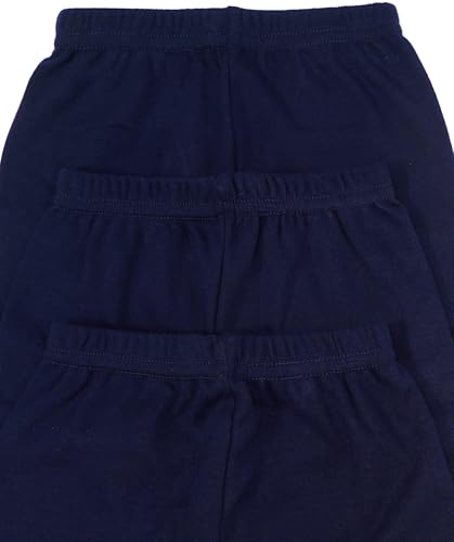 Image of Red Rose Kids Girls Cotton Solid Shorty Pack of 3