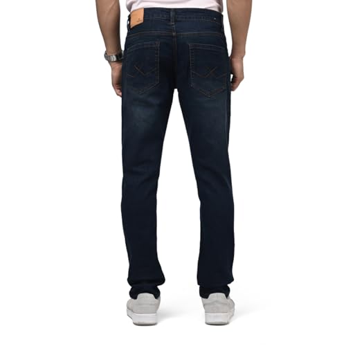 Image of WROGN Men's Slim Fit Jeans | Cotton Stretch | Solid | Casual Denim