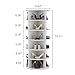 Gyfimoie Rotating Shoe Rack, 6-Tier Spinning Shoe Tower, Free Standing 360°Revolving Shoe Storage Organizer Lazy Susan Shoe Rack for Entryway Living Room Hallway