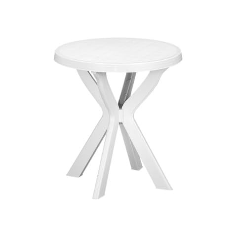 Mesa Redonda Resina Blanca Saturnia Cover