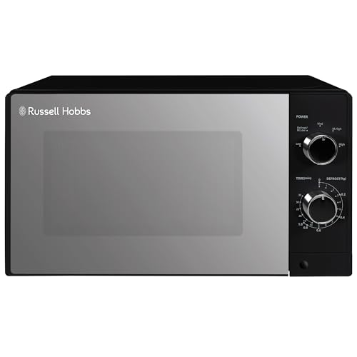 Russell Hobbs 20 Litre 800W Black Solo Manual Microwave, 5 Power Levels, Integrated Timer and...