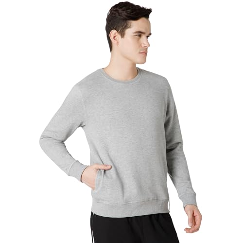 Image of BODYACTIVE Men Full Sleeve Solid Sweatshirt